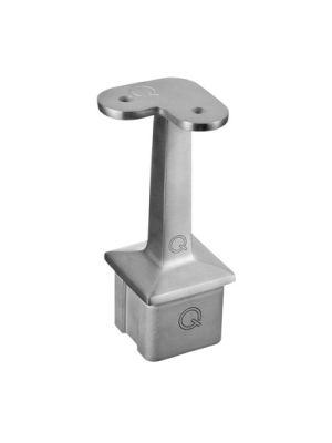 Square Handrail Straight Saddle Corner Flat Support - Grade 316