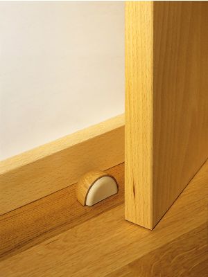Adhesive Wooden Door Stop with Screws | F2001C