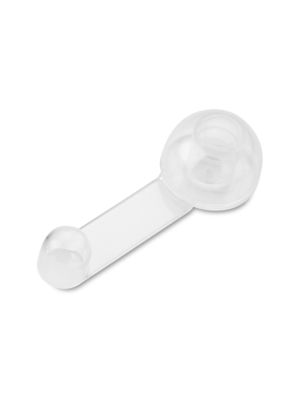 Adhesive Revolving Door Stop with Retainer - Transparent | F2041