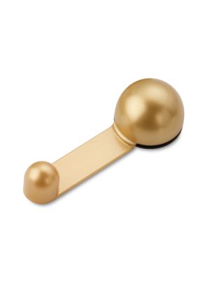 Adhesive Revolving Door Stop with Retainer - Gold Metallized | F2047