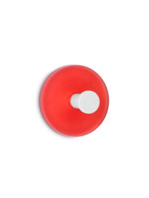 Inofix Adhesive Semi-transparent Circular Hook - Red (Pack 2)