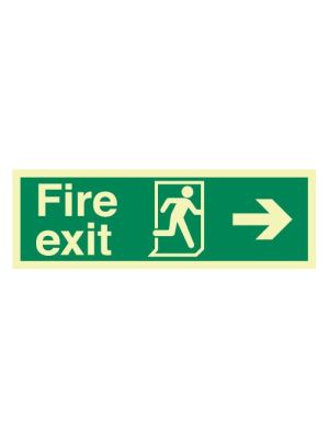 Fire exit running  arrow right – Photoluminescent