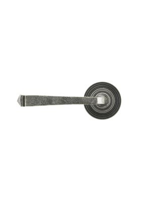 Pewter Avon Round Lever on Rose Set - 45633|From the Anvil