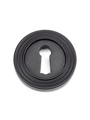 Matt Black Round Escutcheon (Beehive) - 49538 | From the Anvil