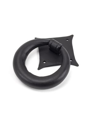 Matt Black Ring Door Knocker - 49594 | From the Anvil