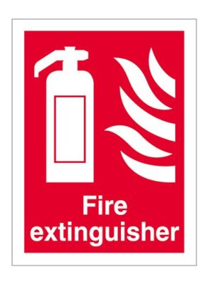 Fire Extiguisher -100 x 100mm -  Rigid PVC