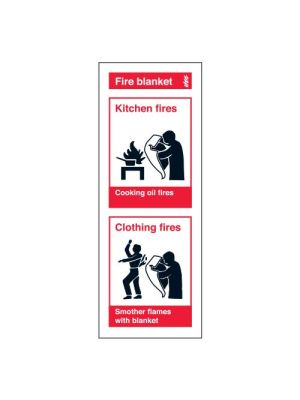 Fire Blanket ID - Self Adhesive Vinyl - 105 x 155mm 