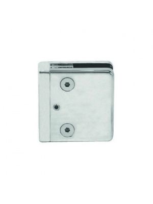 CRL Square Glass Clamp Flat - Chrome (10mm)