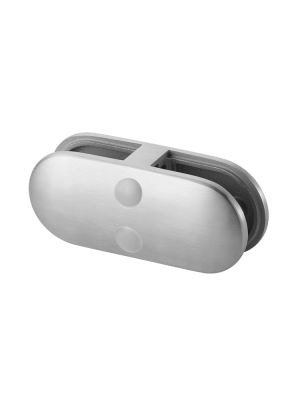Glass Connector Clamp for 6.76mm Glass,180 Degree, D Shape In-line, Mod 28