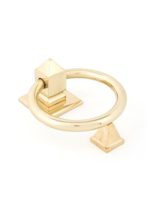Polished Brass Ring Door Knocker - 83836 | From the Anvil