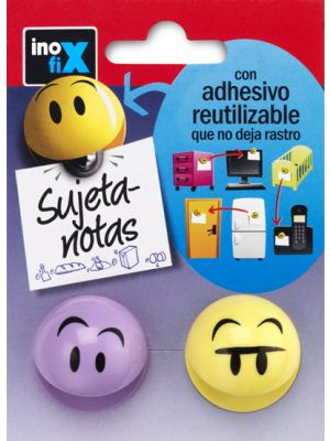 Adhesive Face Paper Holders - Purple/Yellow (Set of 2) | F2143-1