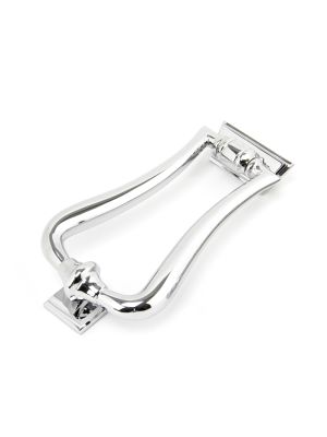 Polished Chrome Slimline Art Deco Door Knocker - 90033 | From the Anvil-1