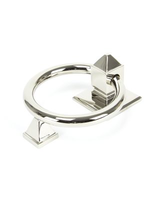 Polished Nickel Ring Door Knocker - 90286 | From the Anvil