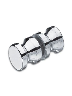 Crystal Shower Door Handle Double Sided - Chrome Plated