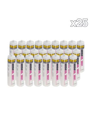 Box Of 25 Arbo 1081 Silicone Sealant for Kitchens & Bathrooms