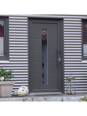 Grade 316 Offset Black T-Shaped Round Pull Handle - Back to Back Fixing