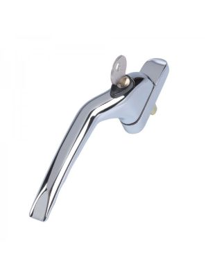 Mila Pro-Linea Cranked Espag Locking Window Handle - Chrome (Right Hand)