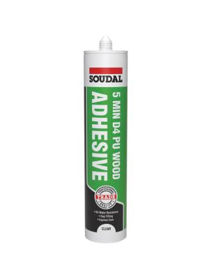 Soudal 5 Minute D4 PU Wood Adhesive Gel (290ml)