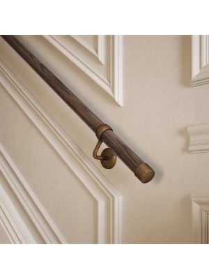 Rothley Ebony & Antique Brass 3.3m Handrail Kit | D8958