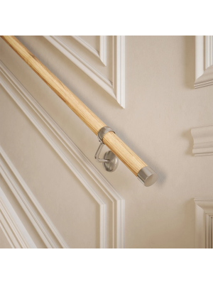 Rothley Pine & Brushed Silver 3.3m Handrail Kit | D8960