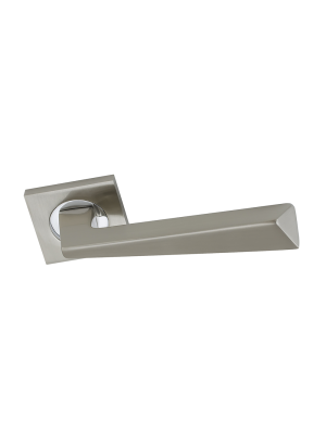 Christiane Door Lever Handle (Set) - Satin Nickel/Polish Chrome