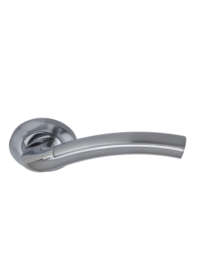 Geri Door Lever Handle (Set) - Satin / Polished Chrome