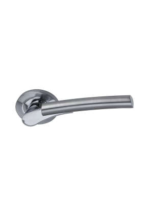 Hettie Door Lever Handle (Set) - Satin / Polished Chrome