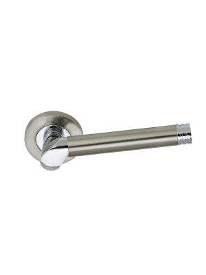 Odette Rose Handle (Set) - Satin Nickel/Polish Chrome