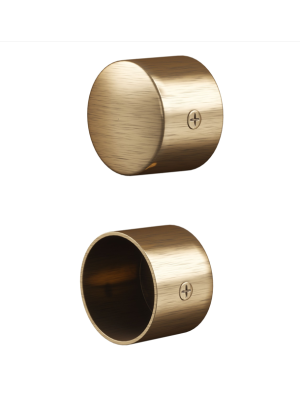 Rothley Antique Brass - Deep end cap - Pair 40mm 
