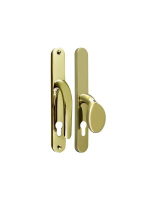 Vita DH 313 Lever Door Handle on Long Backplate - Polished Gold