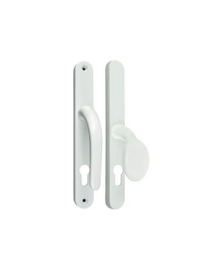 Vita DH 313 Lever Door Handle on Long Backplate - White