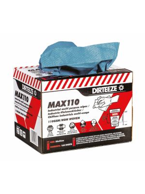 Dirteeze Max 110 Heavy Duty Wipes Box - 160 sheets - 30 x 42cm