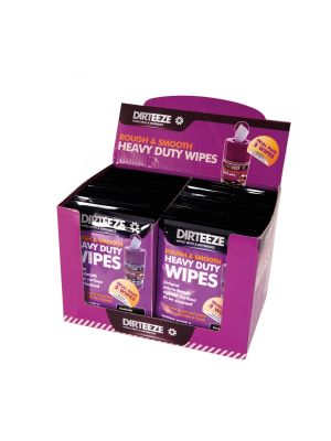 Dirteeze Rough & Smooth wipes - Twin-Pack Sachets Micro-Beaded Cloths - 22 x 20cm