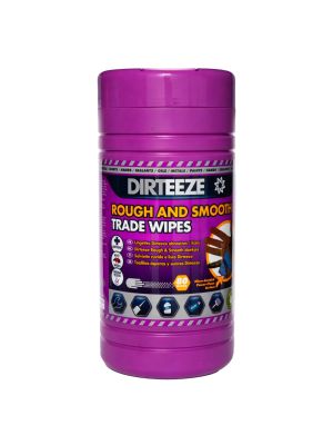 Dirteeze Rough & Smooth Wipes Jumbo Tub - 80 micro-beaded cloths - 22 x 20cm degreaser