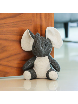 Elly the Elephant Weighted Animal Doorstop