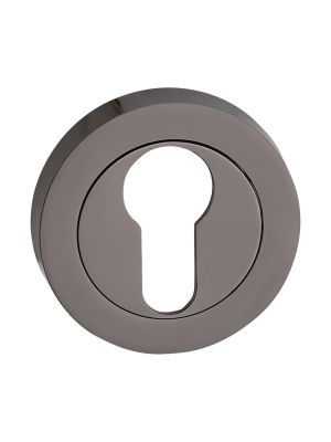 Matching Round Euro Escutcheon (Pairs) - Black Nickel