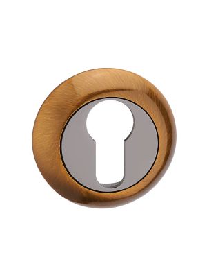 Matching Round Euro Escutcheon (Pairs) - Black Nickel/Coffee