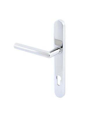BLU KM078 Mitre Door Lever Dual Sprung Handle Set - Polished Stainless Steel (316 Marine Grade)