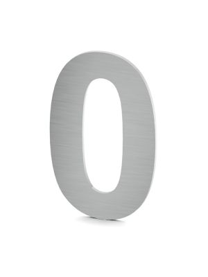 BLU Front Door Number 0 - Satin Stainless Steel (316 Marine Grade)