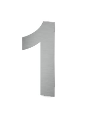 BLU Front Door Number 1 - Satin Stainless Steel (316 Marine Grade)