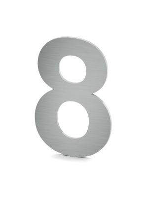 BLU Front Door Number 8 - Satin Stainless Steel (316 Marine Grade)