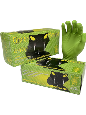 Green Mamba Nitrile Biodegradable Gloves (Box of 100 Gloves)