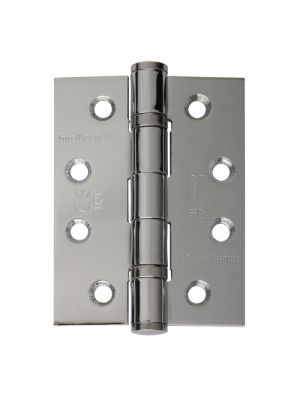 Stainless Steel Ball Bearing Butt Hinge - 100mm x 75mm - Square Corners