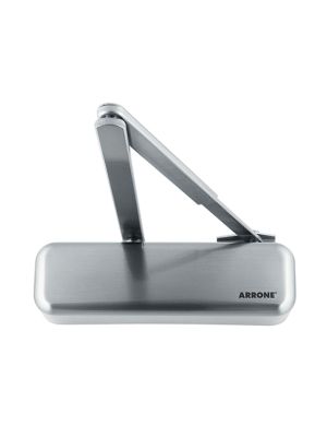 HOPPE Arrone Overhead Door Closer & Matching Arm Power Size 2 to 4 - Satin Stainless Steel