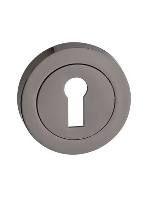Matching Round Key Hole Escutcheon (Pairs) - Black Nickel