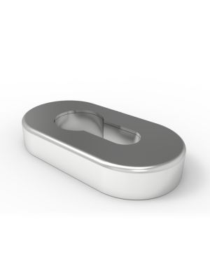 BLU KM045 316 Marine Grade Oval Escutcheon - Polished Stainless Steel (62 x 32 x 10mm)