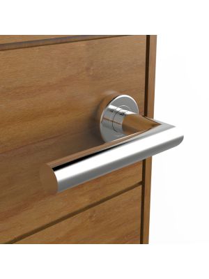 BLU KM060 316 Marine Grade Mitre Lever Door Handle on Round Rose
