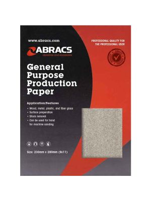 SANDPAPER SHEET 230mm x 280mm x 220g - (Pack of 25)
