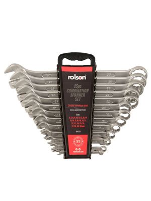 Rolson 25pc Chrome Vanadium Steel Combination Spanner Set