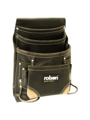 Rolson 10 Pocket Single Oil Tanned Leather Tool Pouch